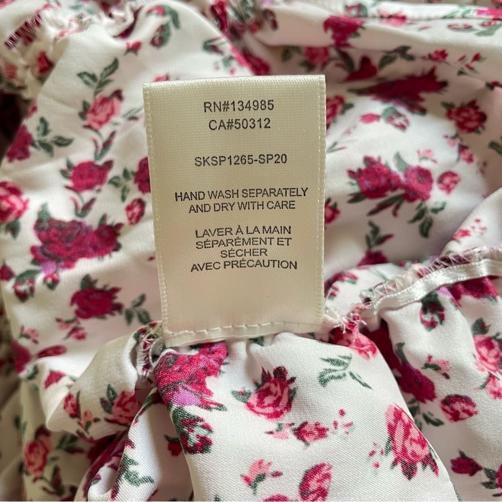 For Love & Lemons Melrose ruched rose Floral Mini Dress 38107 - Picture 11 of 16
